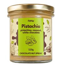 Pistaziencreme mit Kokos und weißer Schokolade
