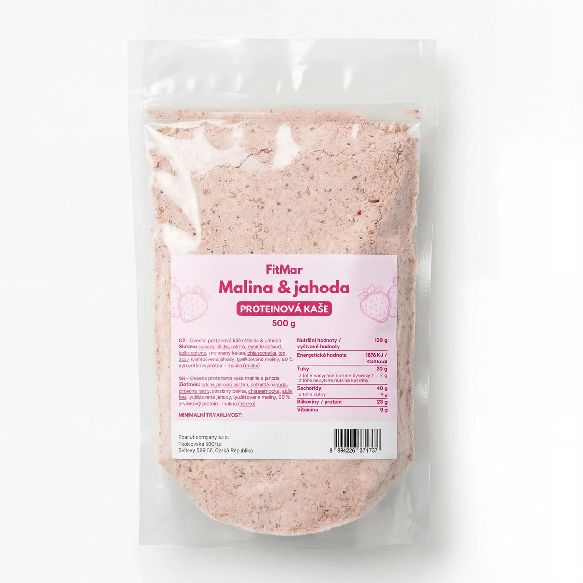FitMar Protein-Haferbrei Himbeere und Erdbeere 500 g