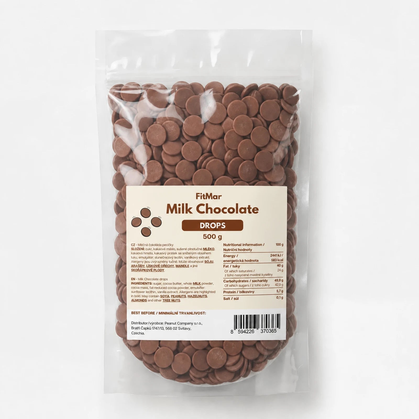 FitMar Schokoladendrops - Milchschokolade