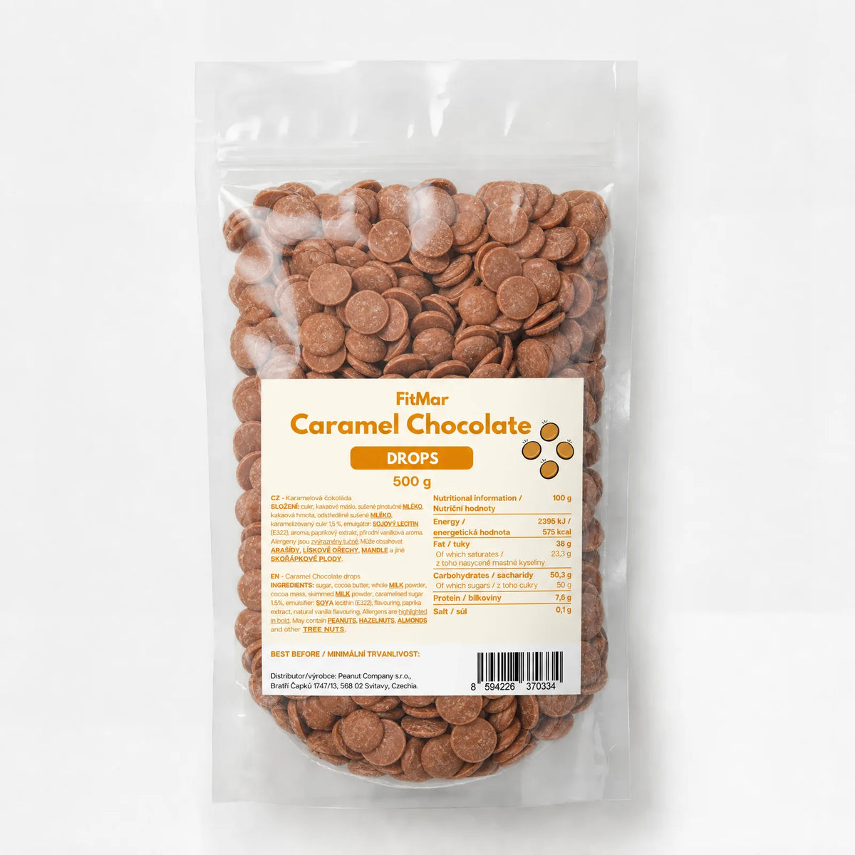 FitMar Schokoladendrops - Karamellschokolade